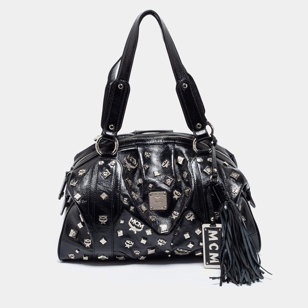 MCM Black Studded Handbag